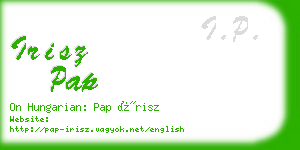 irisz pap business card